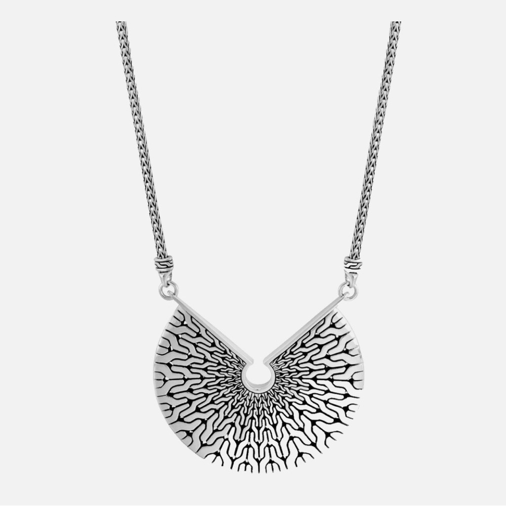 John hardy classic chain radial station pendent necklace sterling silver 925